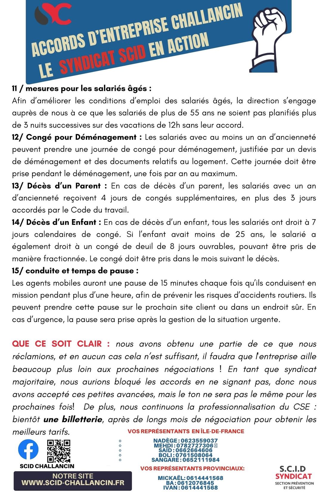 Accords d’entreprise Challancin, résumé page 3